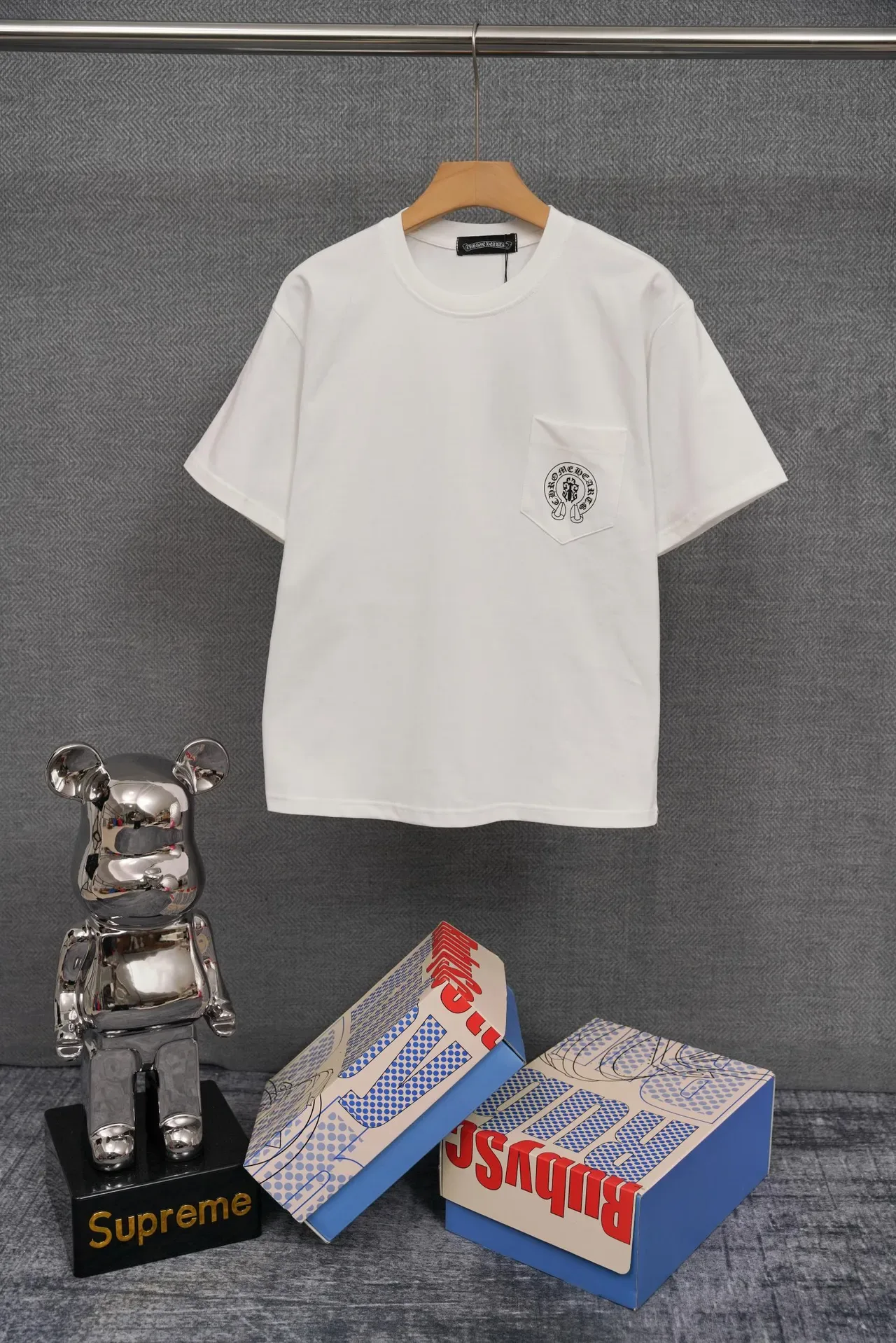 Chrome Hearts Flag Graphic Print White T-Shirt 2