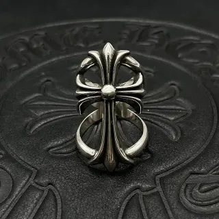 Chrome Hearts Fleur de Lis Cross সিলভার আংটি