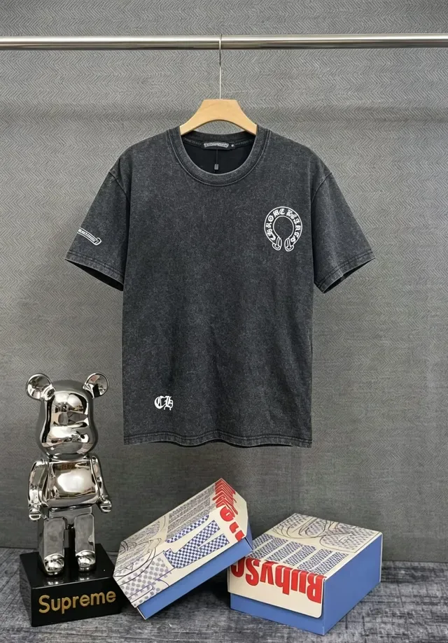 Chrome Hearts Horseshoe Logo Acid-Wash T-Shirt 2