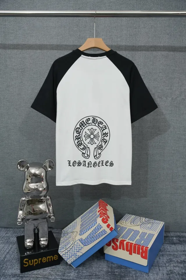 Chrome Hearts रैगलन स्लीव कंट्रास्ट टी-शर्ट 2