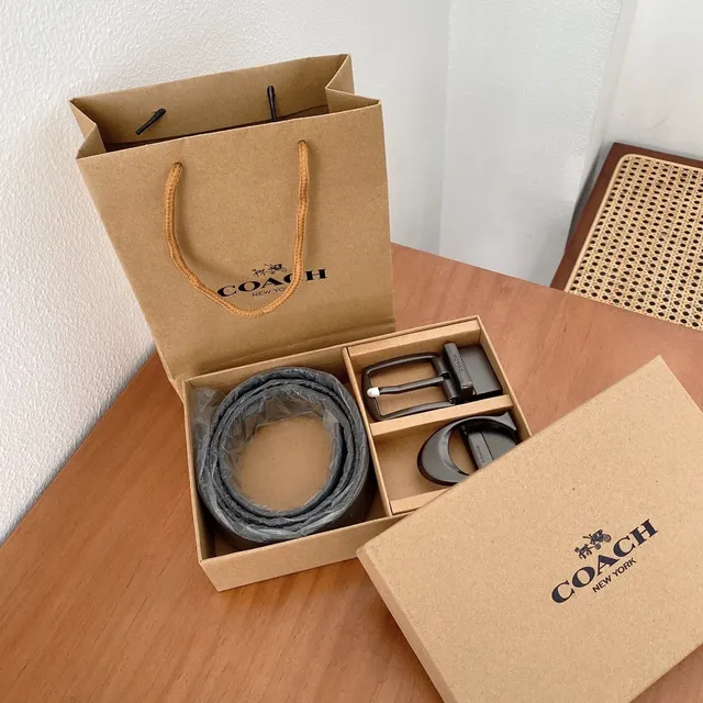 Coach Brown Beige Kraft Paper Rope Handles Handbag 8