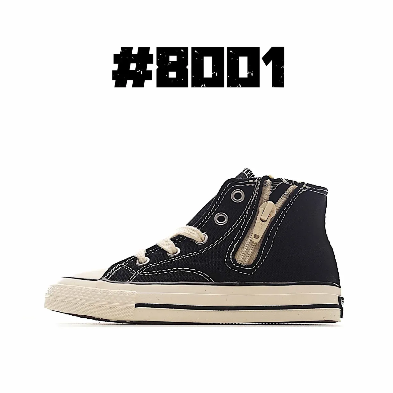 Converse أخضر بيج عالي الارتفاع قماش أسلوب حياة حذاء رياضي 3