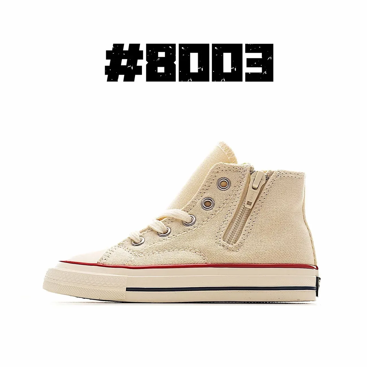 Converse أخضر بيج عالي الارتفاع قماش أسلوب حياة حذاء رياضي 4