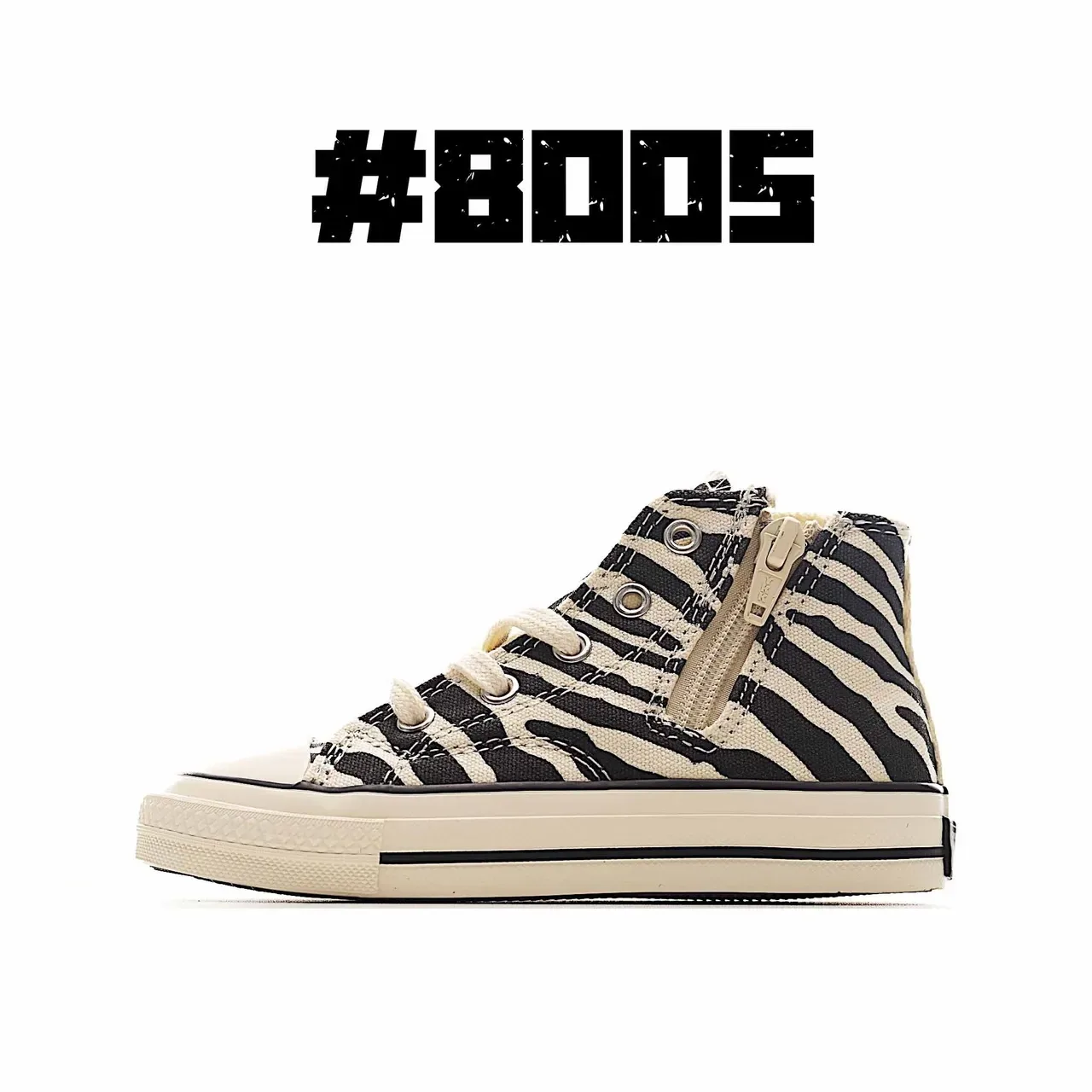 Converse أخضر بيج عالي الارتفاع قماش أسلوب حياة حذاء رياضي 6
