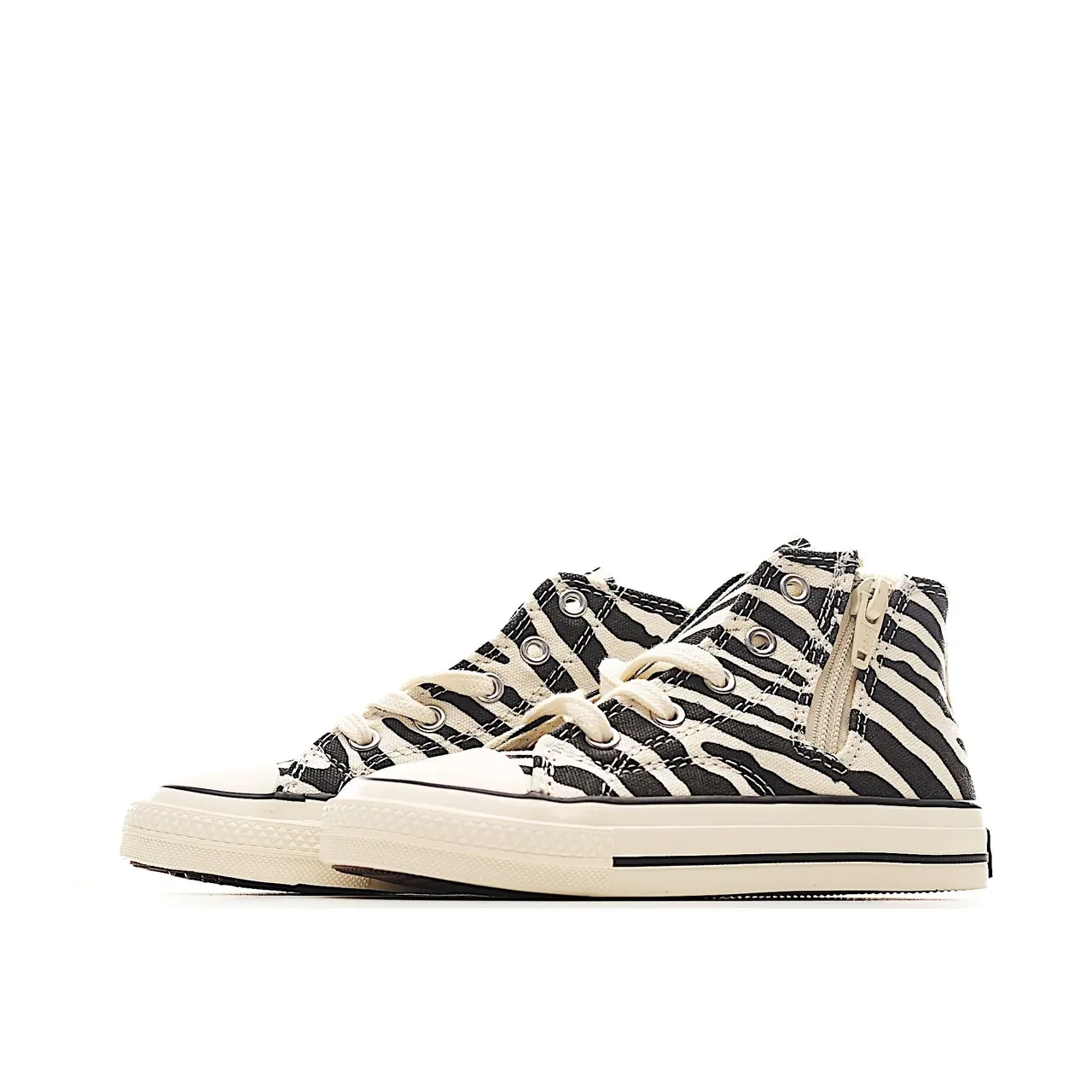 Converse أخضر بيج عالي الارتفاع قماش أسلوب حياة حذاء رياضي 8