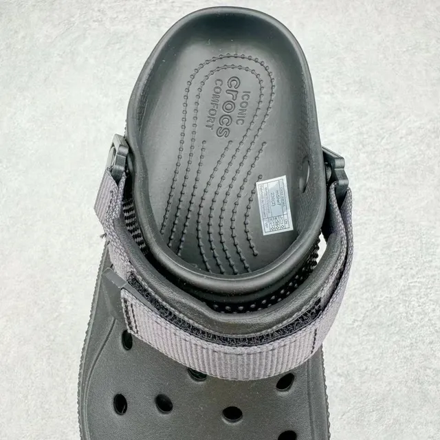 Crocs Echo Clog Black Platform Strap Clog 5