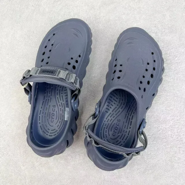 Crocs Echo Clog Gray Molded Foam Ventilated Clog 8