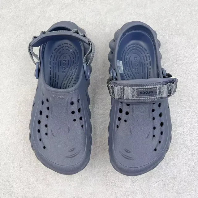 Crocs Echo Clog Gray Molded Foam Ventilated Clog 9