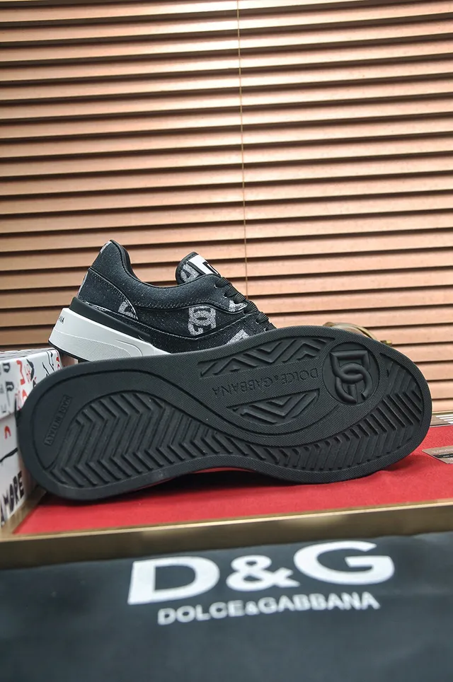 DC Shoes Black White Monogrammed Denim Upper Chunky Midsole Lifestyle Sneakers 4