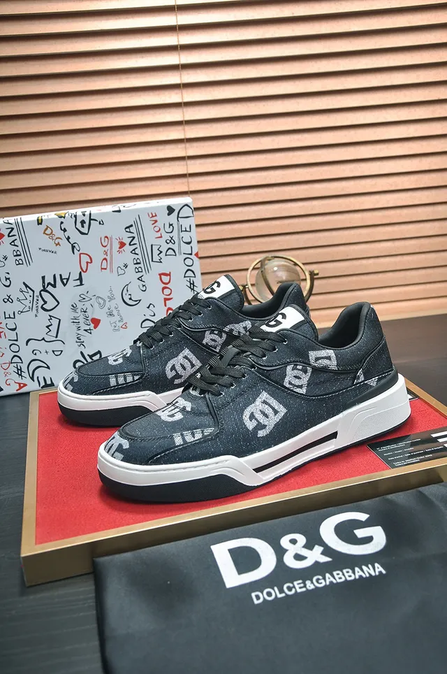 DC Shoes Black White Monogrammed Denim Upper Chunky Midsole Lifestyle Sneakers 7
