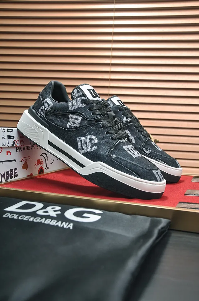 DC Shoes Black White Monogrammed Denim Upper Chunky Midsole Lifestyle Sneakers 8