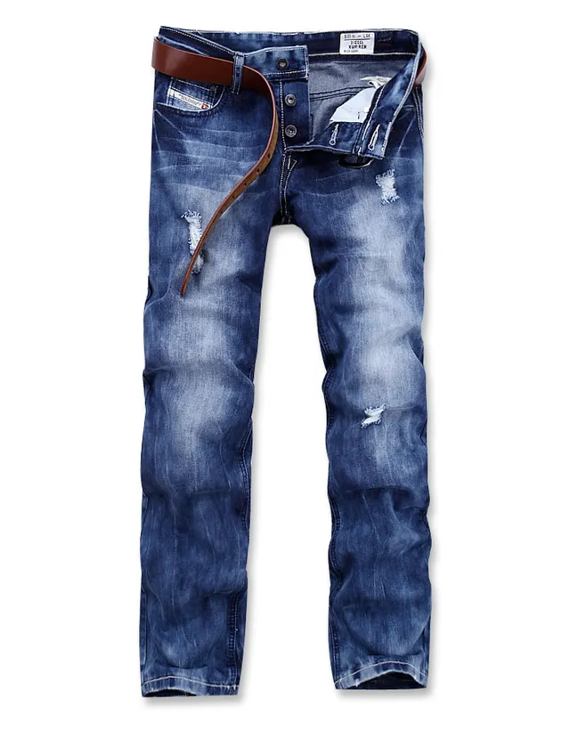 Jeans Diesel distressed lavagem média perna reta 2