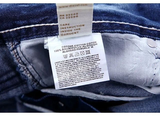 Jeans Diesel distressed lavagem média perna reta 8