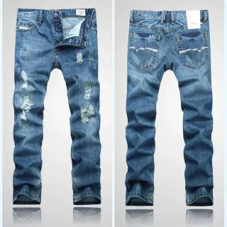 Diesel Distressed Slim-Straight Medium-Wash Blue Jeans