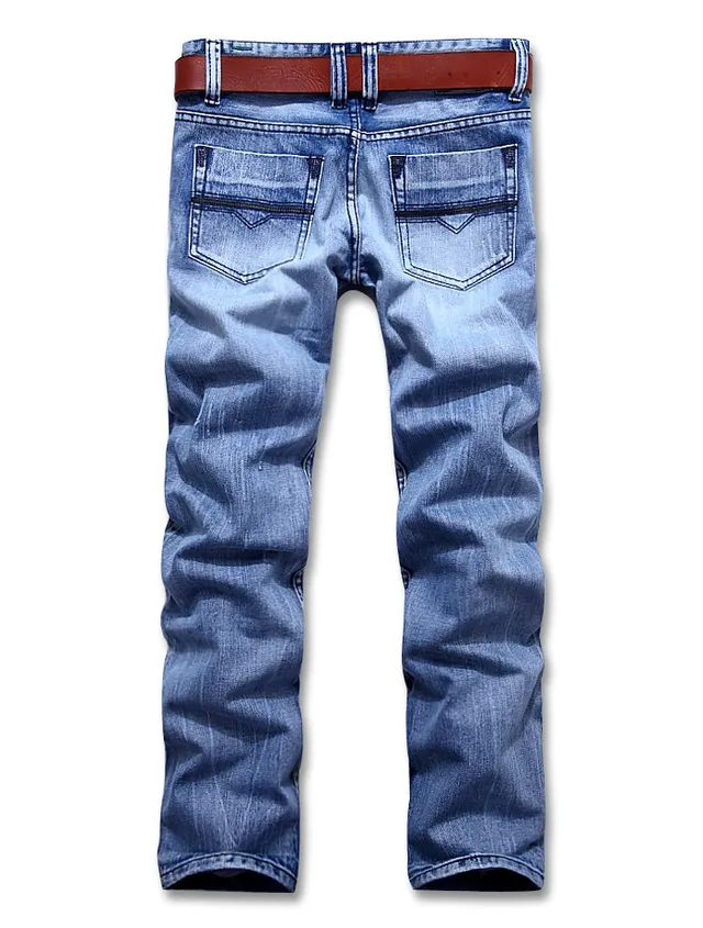 Diesel Jeans lavagem média desgastada perna reta 11
