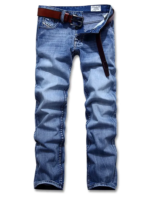 Diesel Jeans lavagem média desgastada perna reta 12