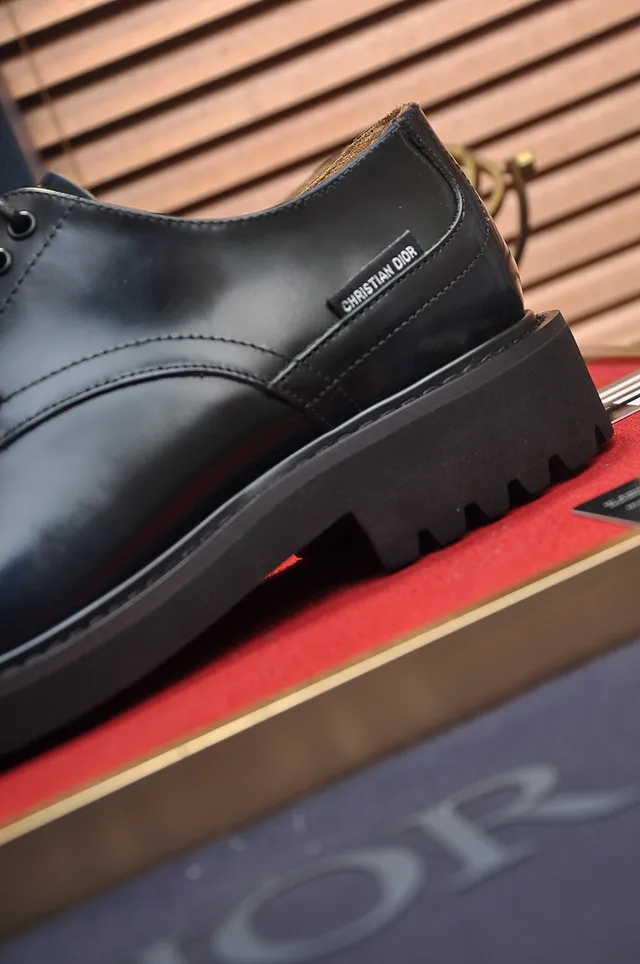 Christian Dior Black Cap-Toe Oxford Shoe 2