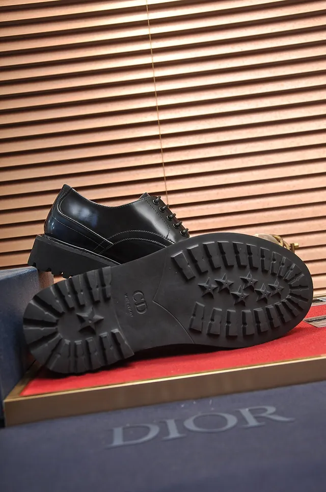 Christian Dior Black Cap-Toe Oxford Shoe 3