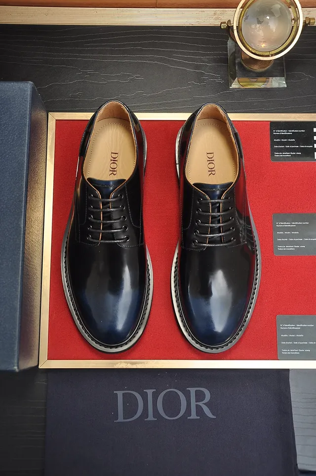 Christian Dior Black Cap-Toe Oxford Shoe 5