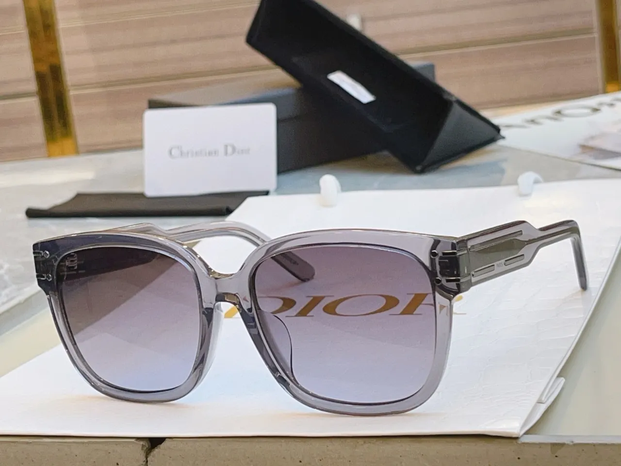 Christian Dior Rectangular Acetate Sunglasses 4