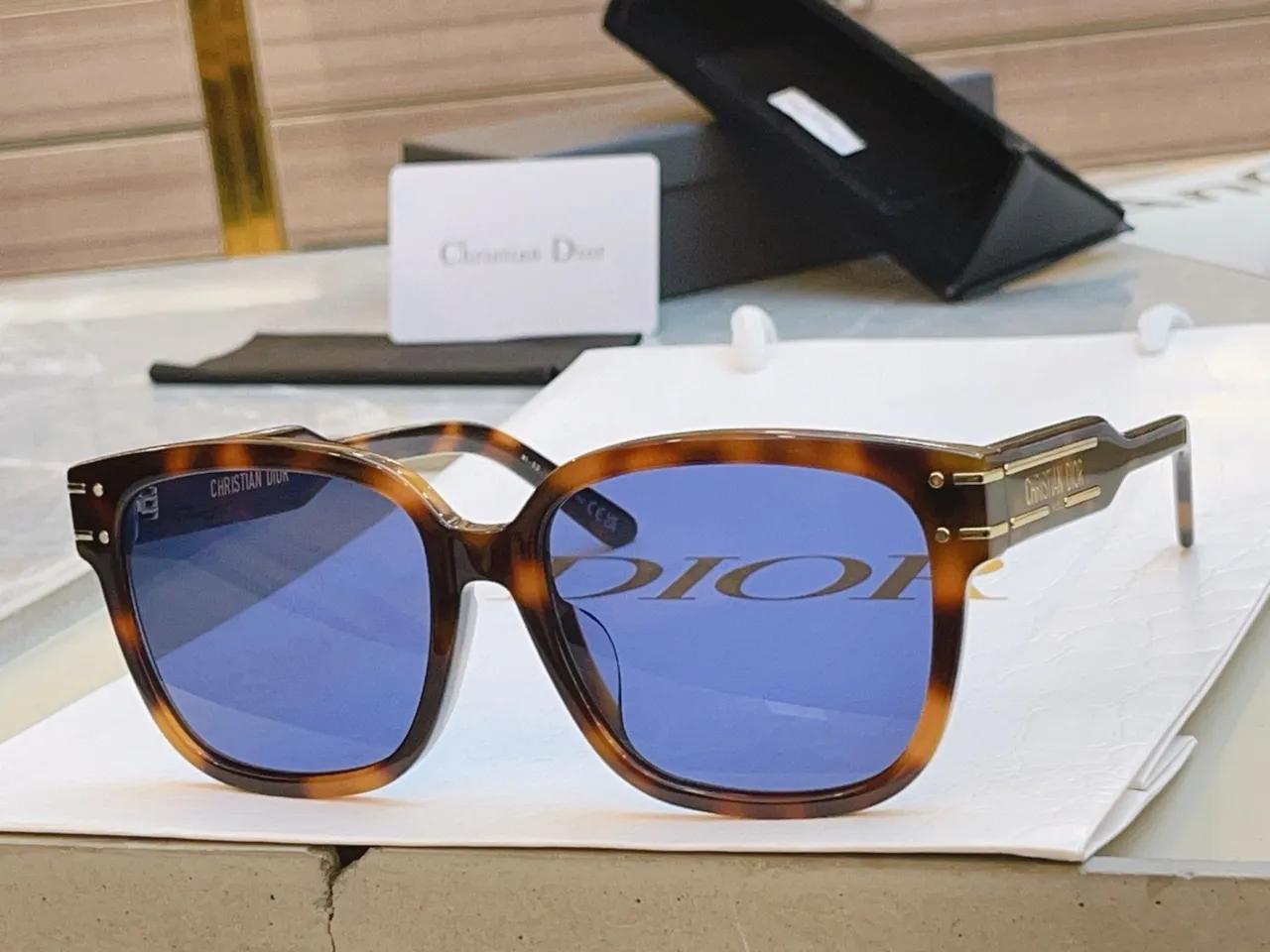 Christian Dior Rectangular Acetate Sunglasses 5