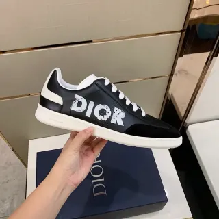 Dior B23 Black and White Logo Lifestyle Sneakers