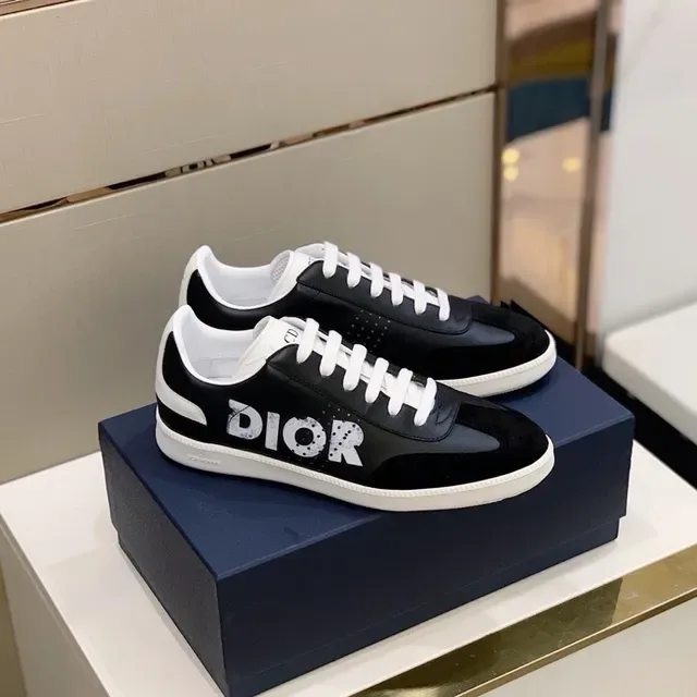 Dior B23 Black and White Logo Lifestyle Sneakers 7