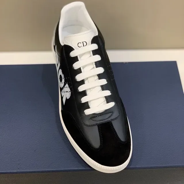 Dior B23 Black and White Logo Lifestyle Sneakers 8