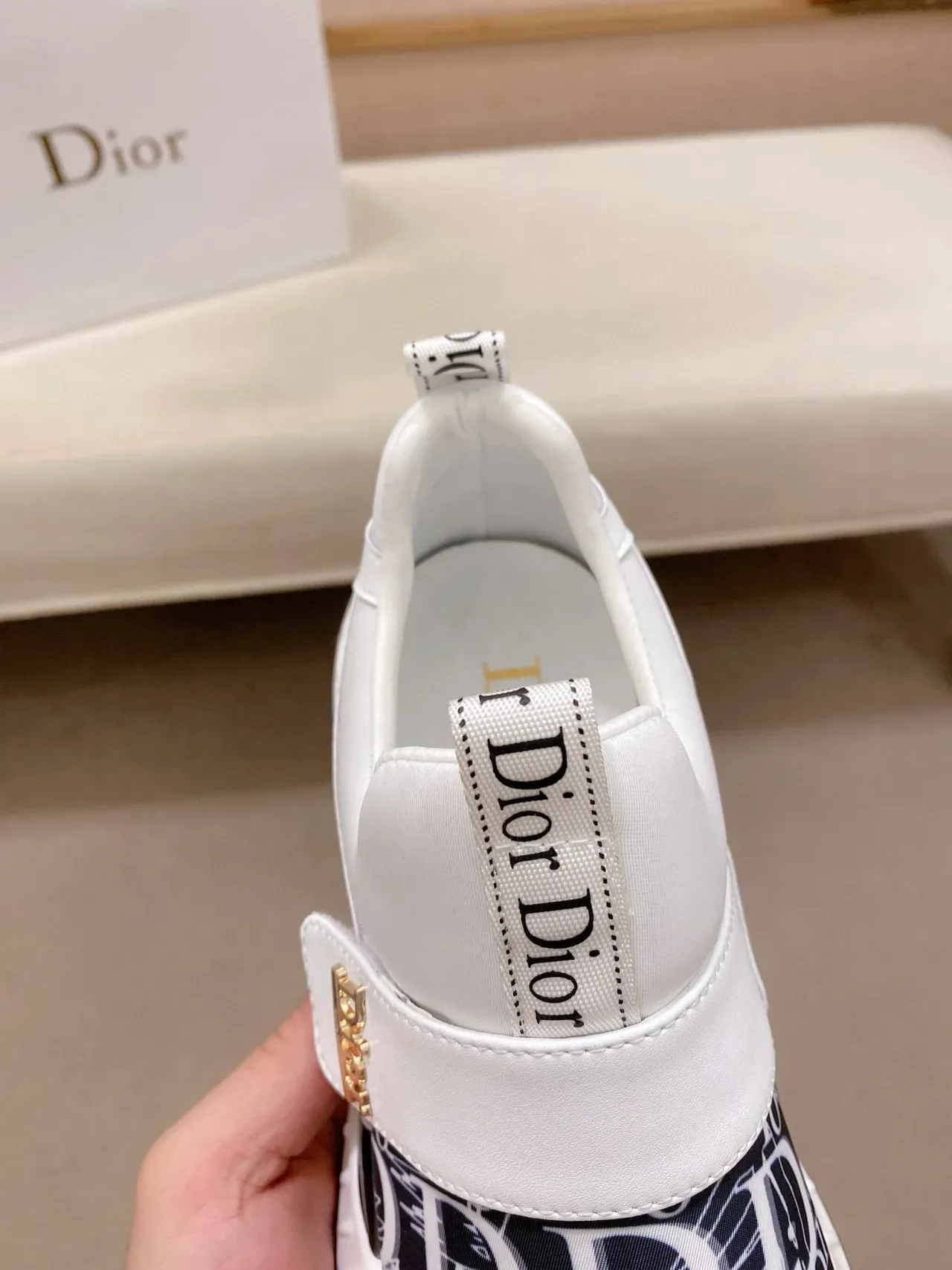 Dior B23 Monogram Print Slip-On Lifestyle Sneakers 7