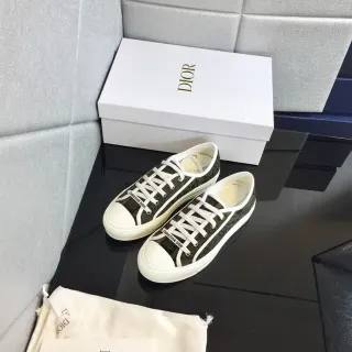 Dior B23 Monogrammed Canvas White Toe Cap Lifestyle Sneakers