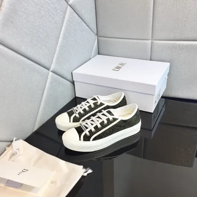 Dior B23 Monogrammed Canvas White Toe Cap Lifestyle Sneakers 6
