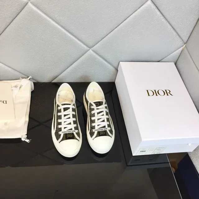 Dior B23 Monogrammed Canvas White Toe Cap Lifestyle Sneakers 9