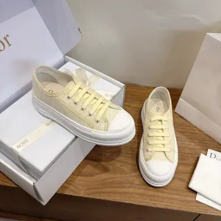 Dior B23 Pale Yellow Monogram Platform Lifestyle Sneakers