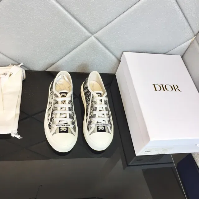 Dior B23 Printed Canvas White Platform Lifestyle Sneakers 5