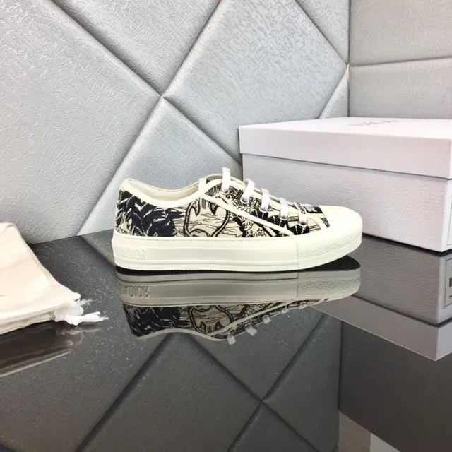 Dior B23 Printed Canvas White Platform Lifestyle Sneakers 8
