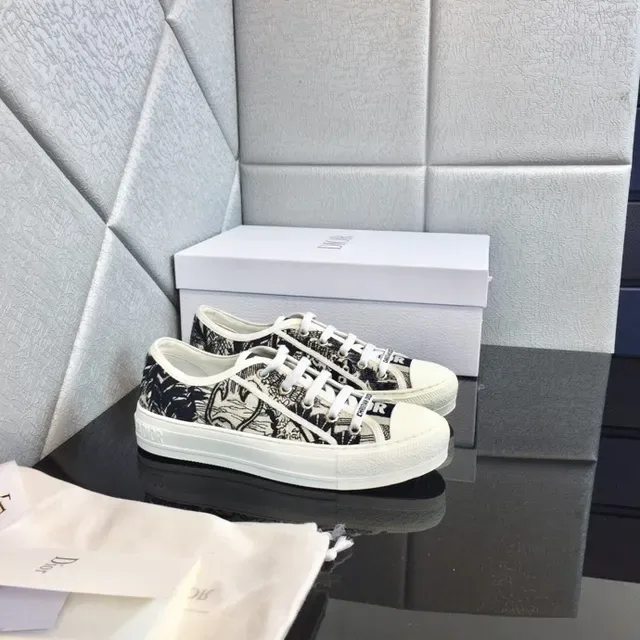 Dior B23 Printed Canvas White Platform Lifestyle Sneakers 9