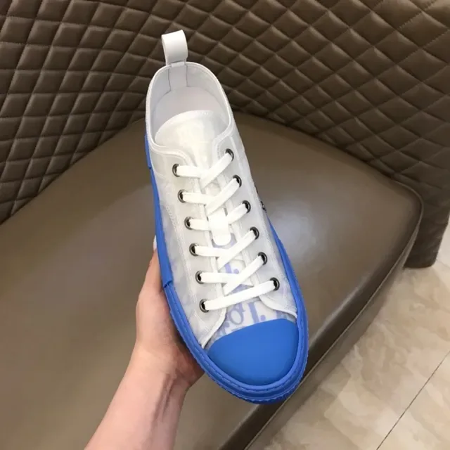 Dior B23 Transparent Monogram Blue Lifestyle Sneakers 3