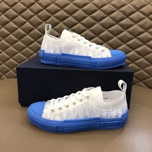 Dior B23 Transparent Monogram Blue Lifestyle Sneakers 6