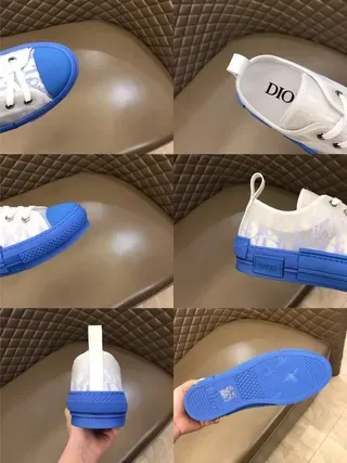 Dior B23 Transparent Monogram Blue Lifestyle Sneakers 8