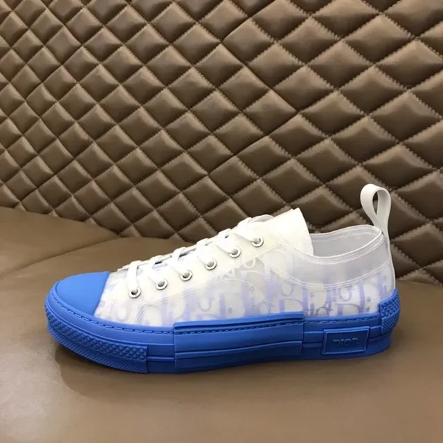Dior B23 Transparent Monogram Blue Lifestyle Sneakers 9