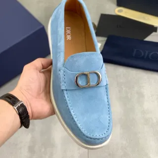 Dior B27 Light Blue Suede Loafer