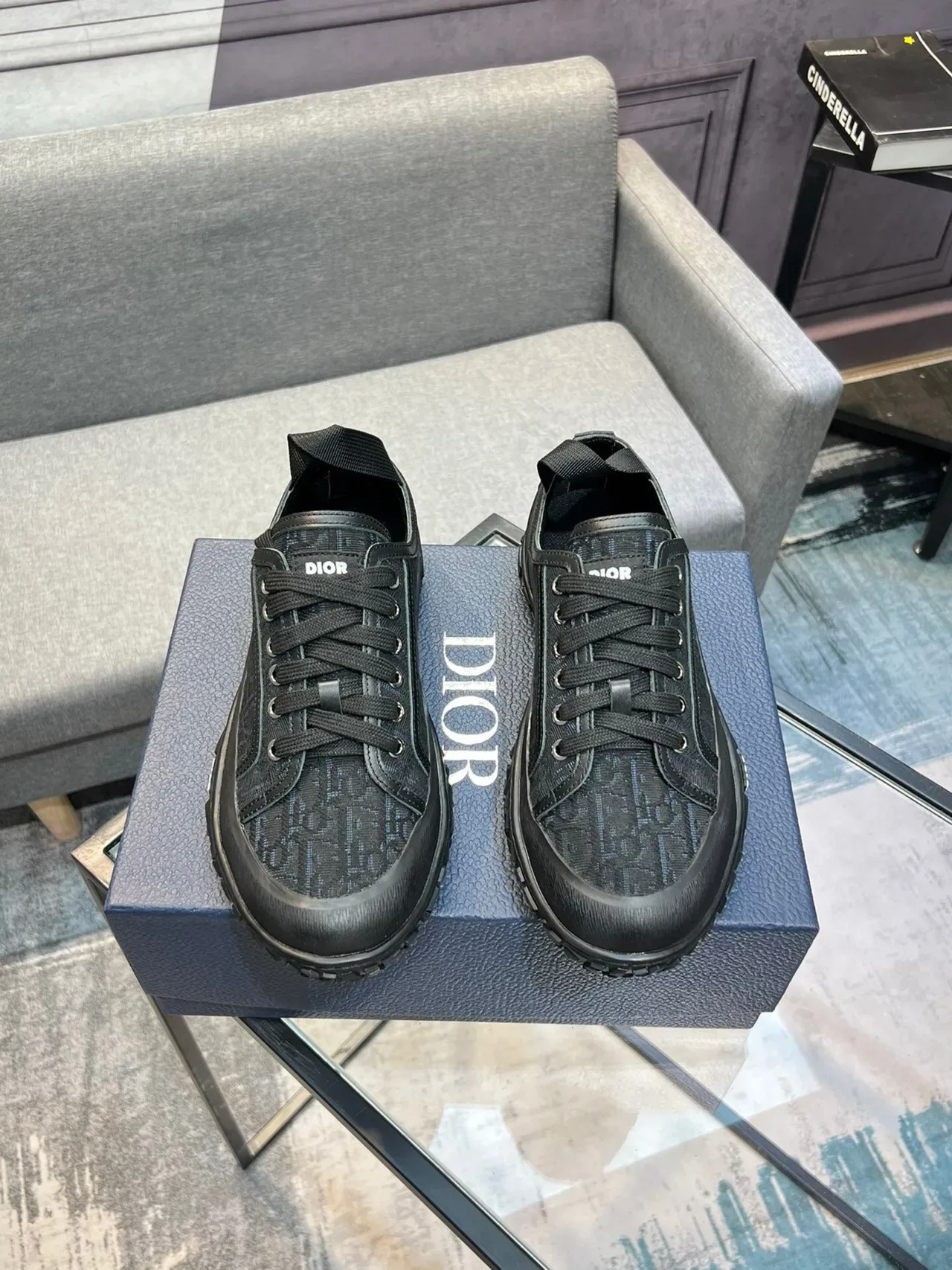 Dior B27 Monogram Jacquard Black Lifestyle Sneakers 3