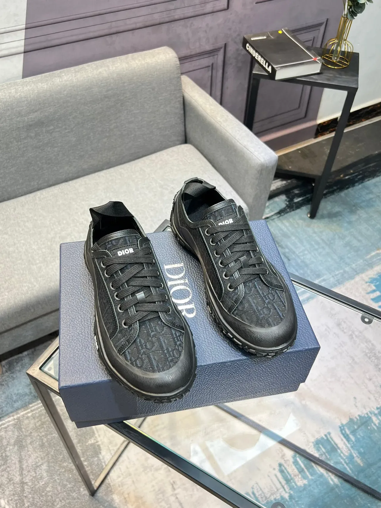 Dior B27 Monogram Jacquard Black Lifestyle Sneakers 5
