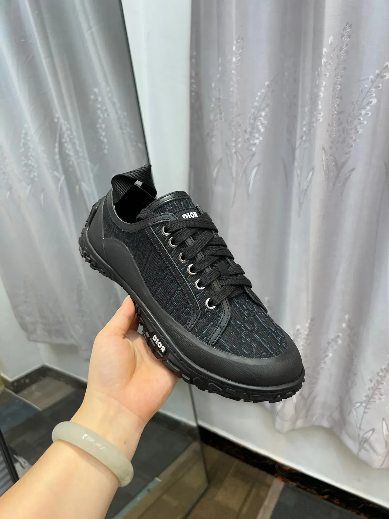 Dior B27 Monogram Jacquard Black Lifestyle Sneakers 6