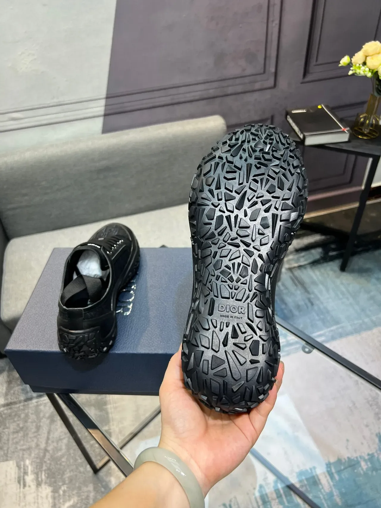 Dior B27 Monogram Jacquard Black Lifestyle Sneakers 7