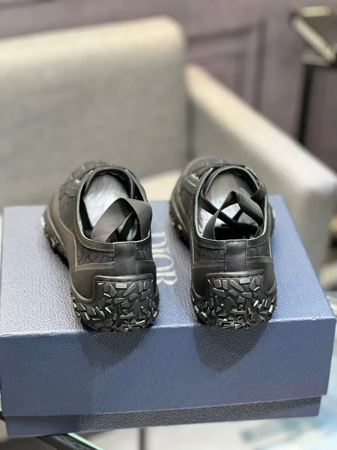 Dior B27 Monogram Jacquard Black Lifestyle Sneakers 8
