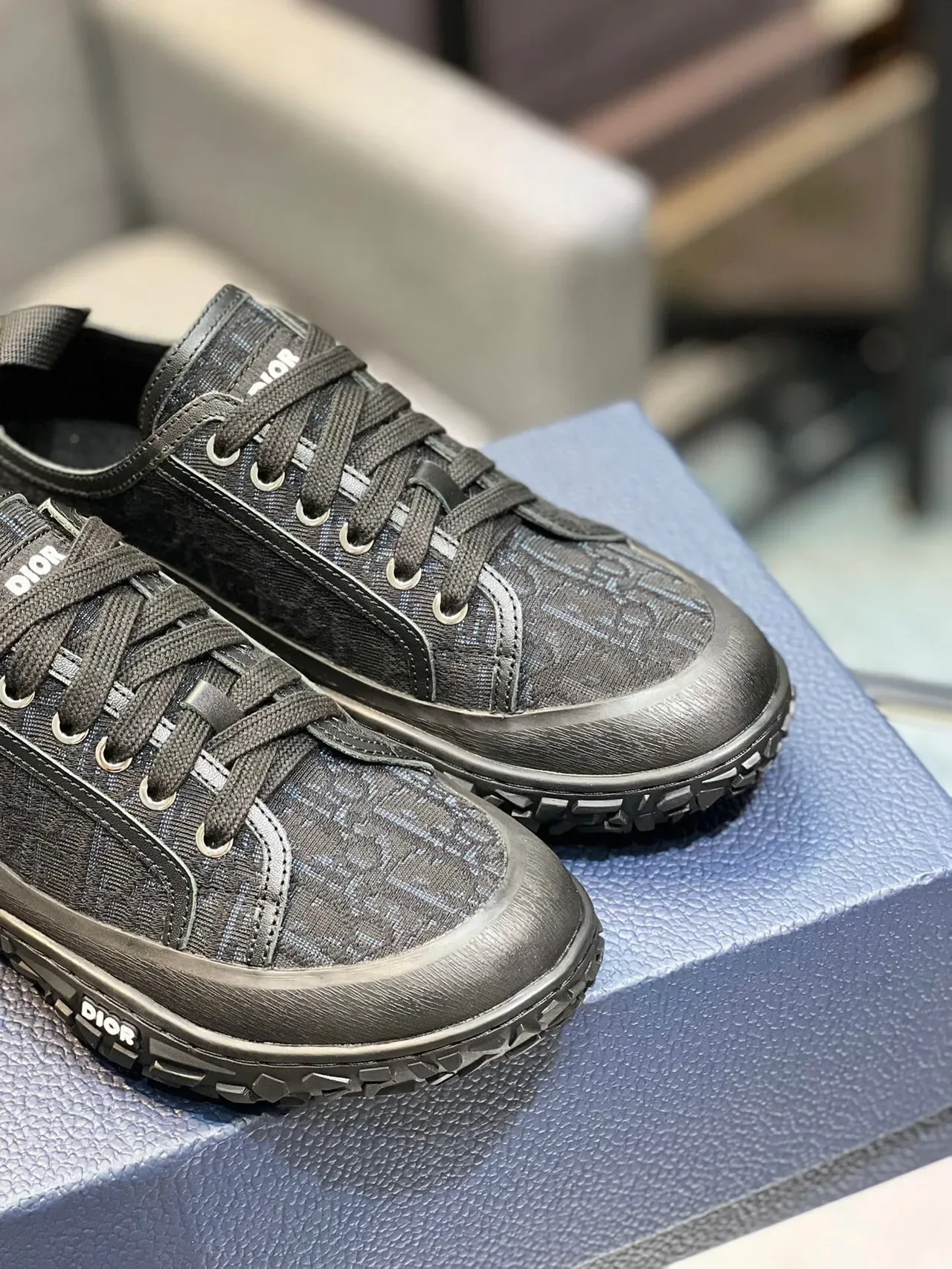 Dior B27 Monogram Jacquard Black Lifestyle Sneakers 9