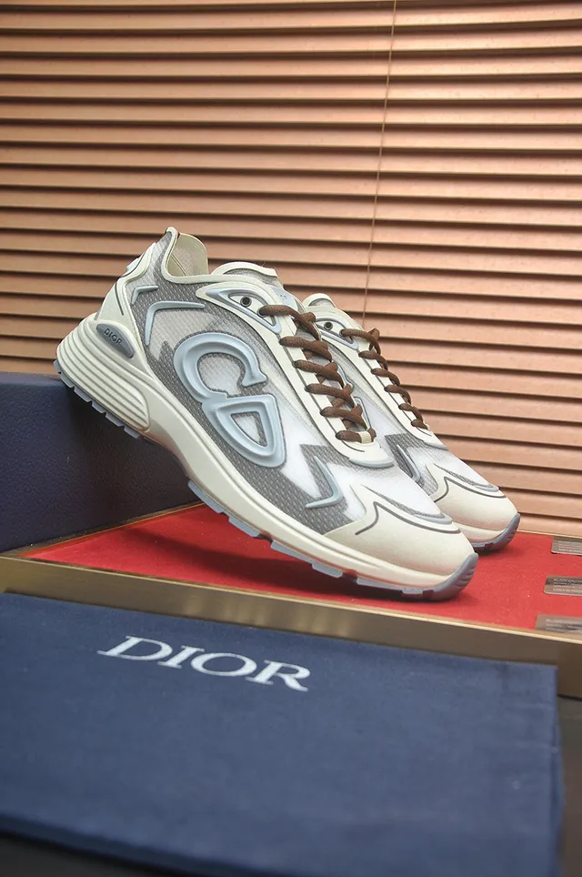 Dior B27 Off-White Gray Chunky Sneakers 4