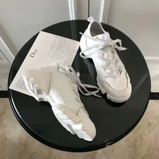 Dior B27 White Sculpted Chunky Sneakers