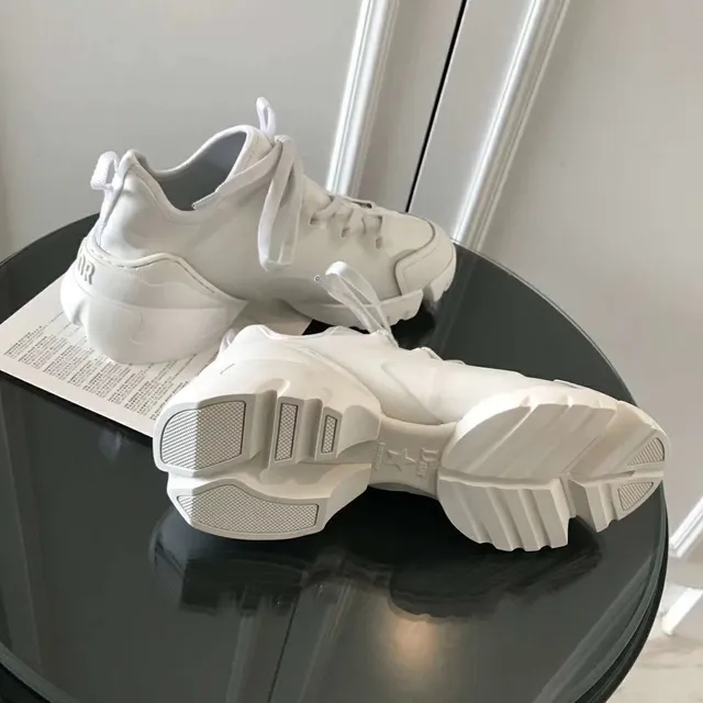 Dior B27 White Sculpted Chunky Sneakers 4